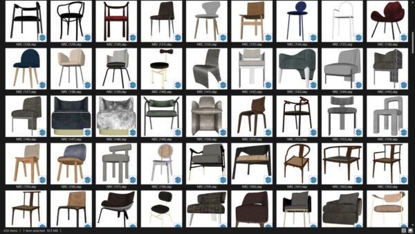 PREMIUM High-Quality Chair SKP Models Download