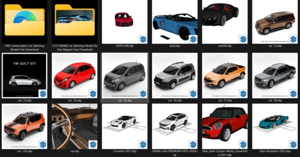 PREMIUM High-Quality Cars SKP Models Download