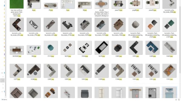 FREE Top View 2d Furniture Cut-outs PNGs DOWNLOAD IT